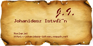Johanidesz István névjegykártya